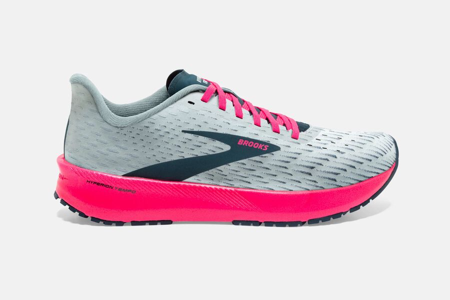 Brooks Hyperion Tempo Road Running Shoes - Womens - Grey/Pink - PG4625708